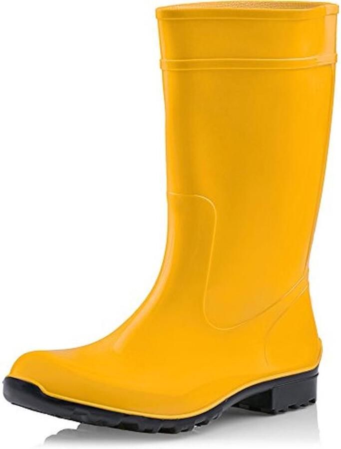 Dames Rubberlaarzen voor Regen Comfortabele Waterdichte PVC Laarzen voor Tuin Wandelen en Buitenshuis