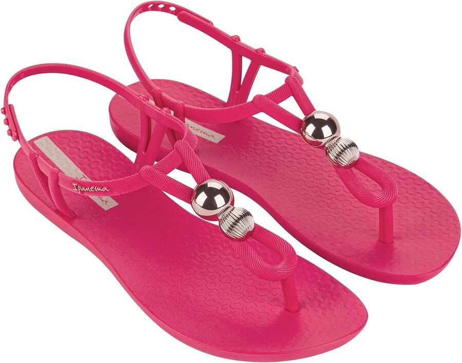 Dames Sandaal met Bolle Versiering Zomerse Platte Sandalen