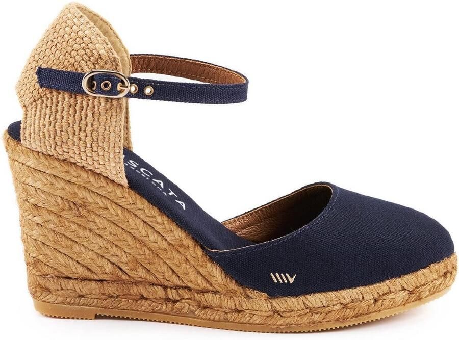 Dames Sandaal met Gesloten Neus Navy Blauw