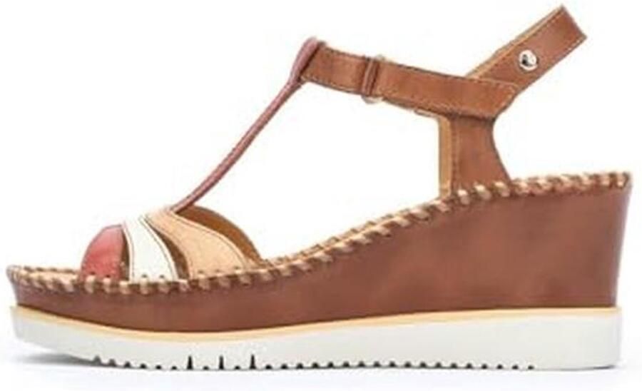 Dames Sandaal met Hoge Sleehak in Levendige Kleuren