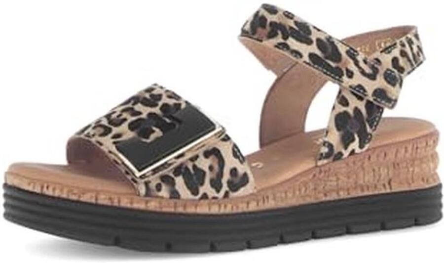 Dames Sandaal met Leren Bovenwerk en PU Buitenzool