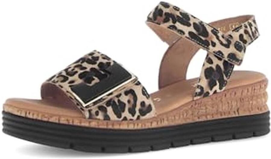 Dames Sandaal met Leren Bovenwerk en PU Buitenzool