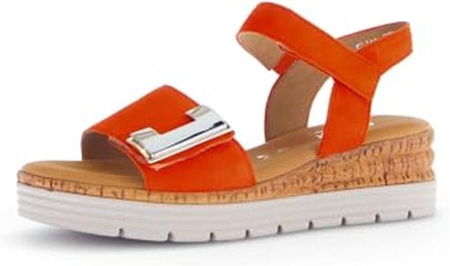 Dames Sandaal met Leren Bovenwerk en PU Buitenzool