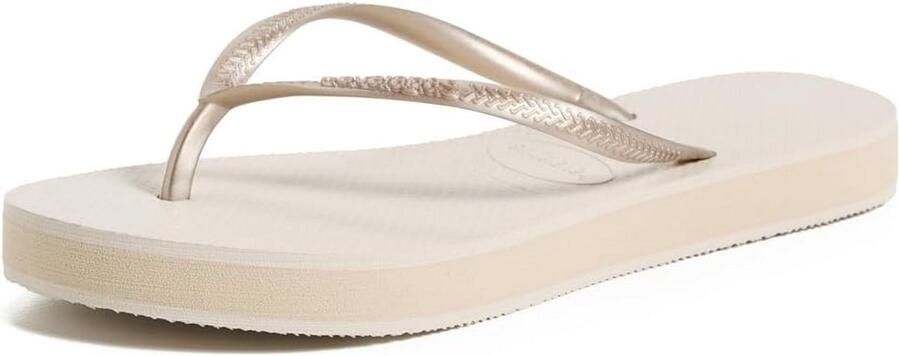 Dames Sandaal met Plateauzool en Dunne Bandjes Teenspreider