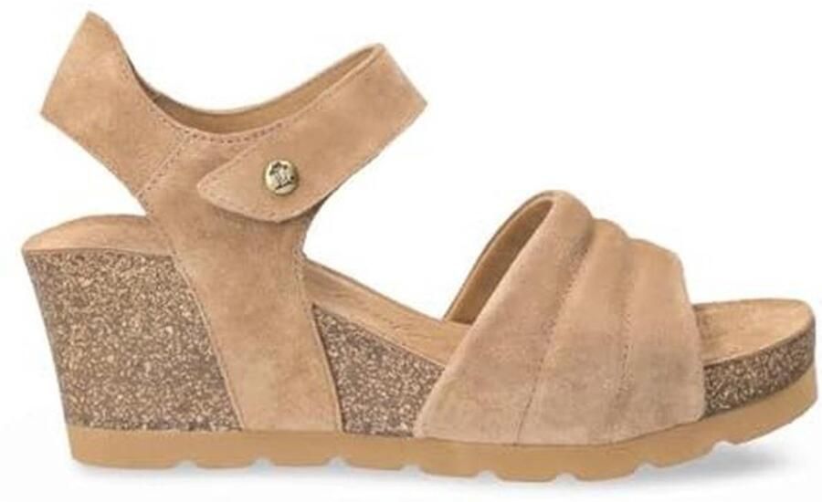 Dames Sandaal met Sleehak en Klittenbandsluiting