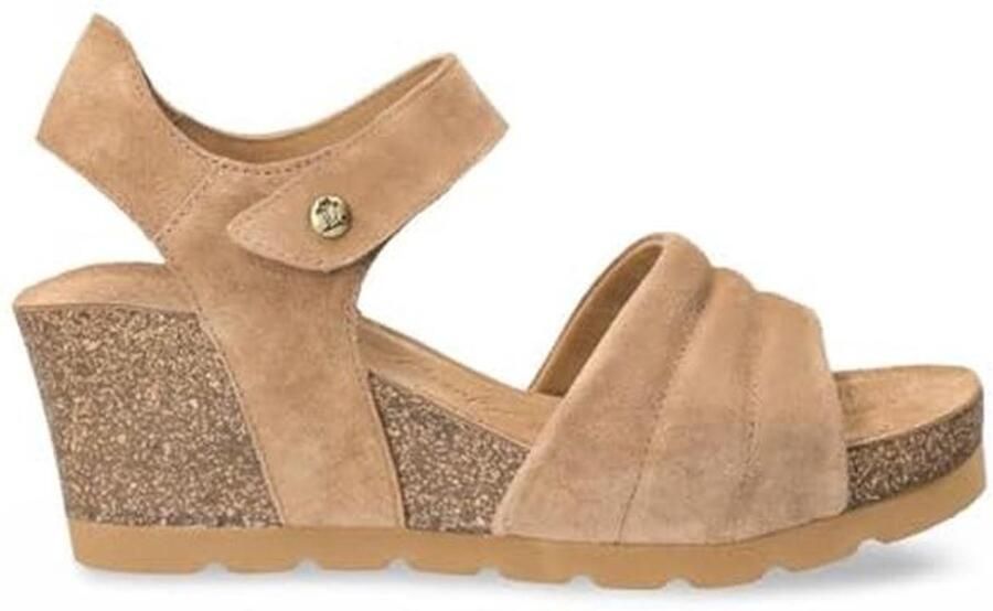 Dames Sandaal met Sleehak en Klittenbandsluiting