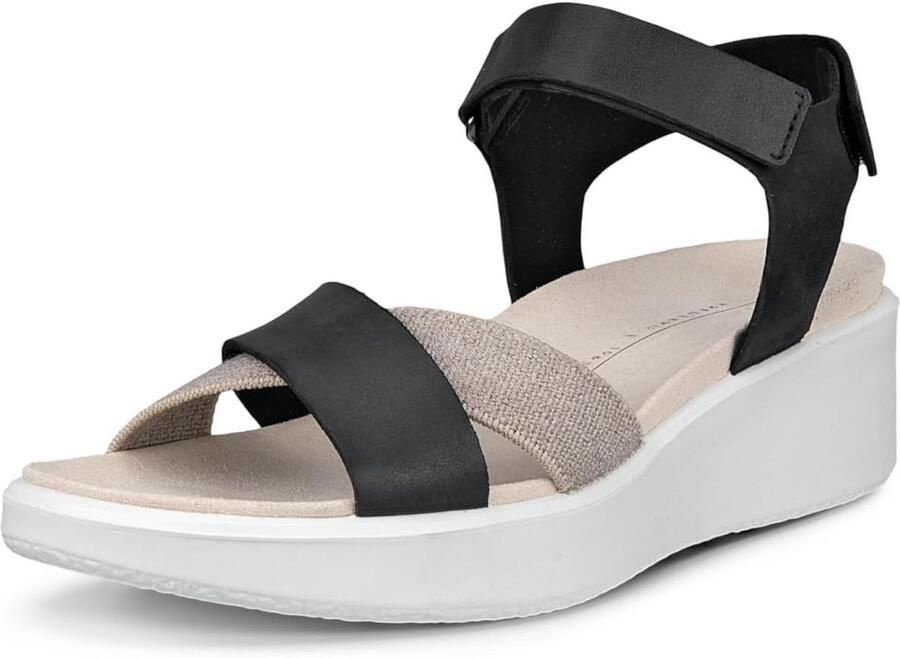 Dames Sandaal met Wedge Hak en Suède Banden voor Comfort