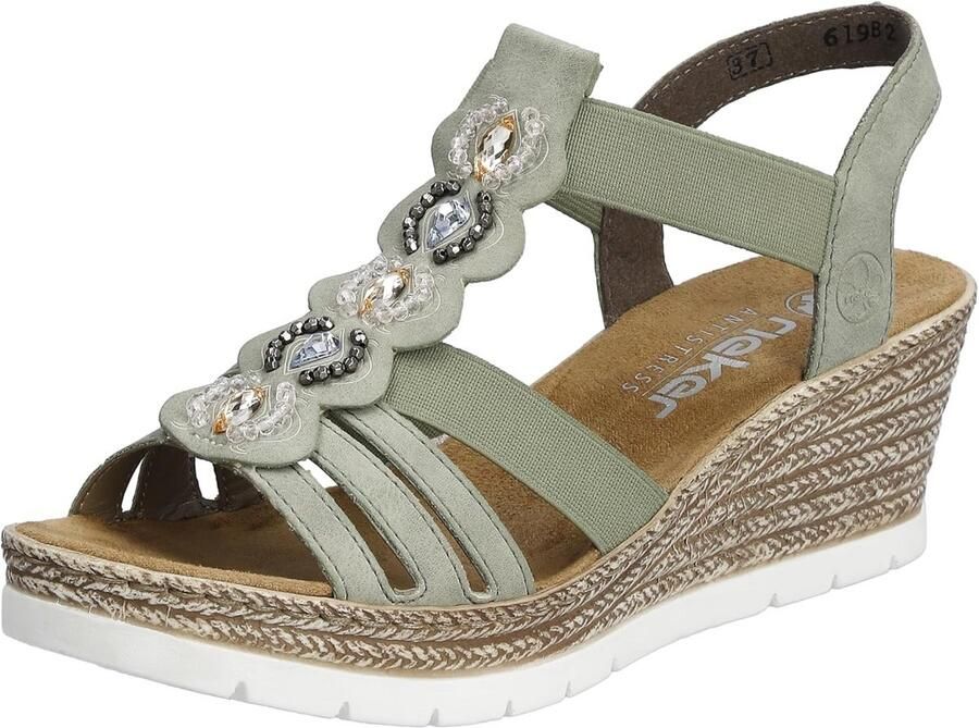 Dames Sandaal Wedge Lichtgroen Comfortabele Zomer Platte Hak