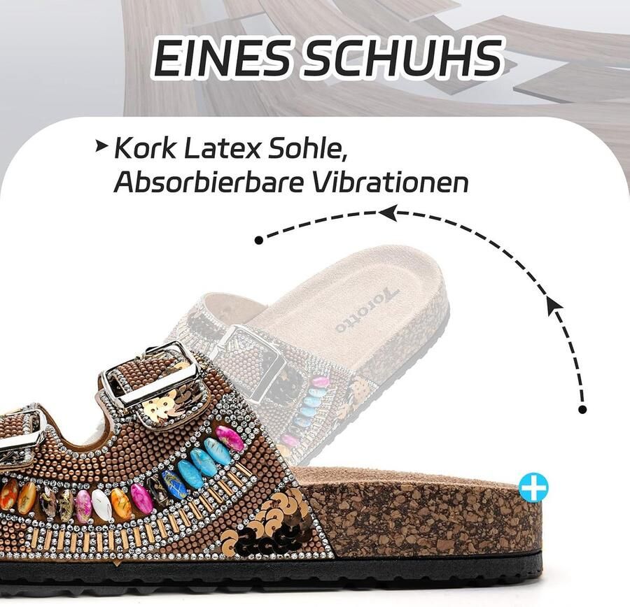 Dames Sandalen 38 EU Sportieve Kurk Voetbed Teengescheiden Tenen Comfortabel voor Dagelijks Gebruik ShopVlot