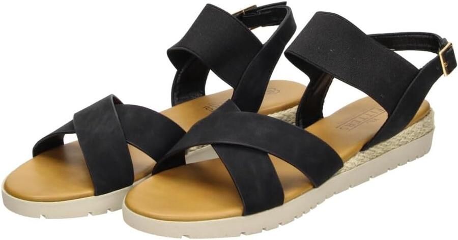 Dames Sandalen Comfortabel Wedge Hak Zwart