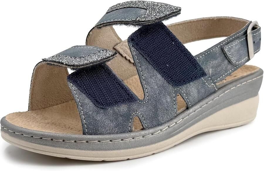 Dames sandalen comfortabele orthopedische verstelbare wedge hak met gesp ergonomisch model voor de zomer ShopVlot