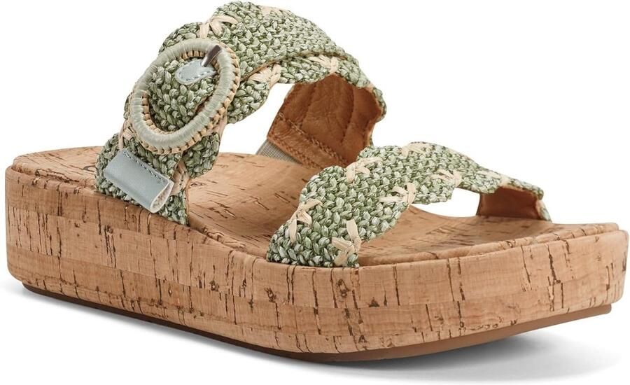 Dames Sandalen Comfortabele Schoenen Dagelijkse Bezigheden Gedeeltelijk Gerecyclede Voering Kurk Voetbed Subtiel