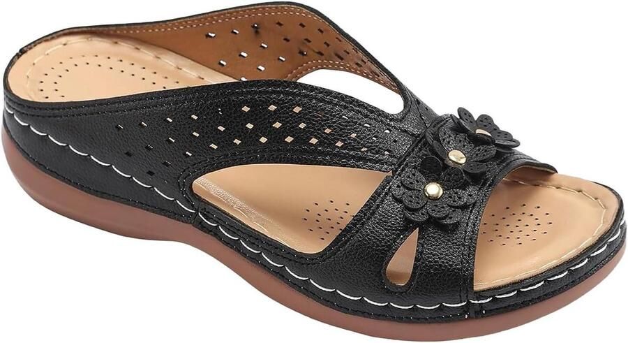 Dames Sandalen Comfortabele Slippers Zomerse Wandelingen Voetbed Ontwerp Wedge Hak Kleuren