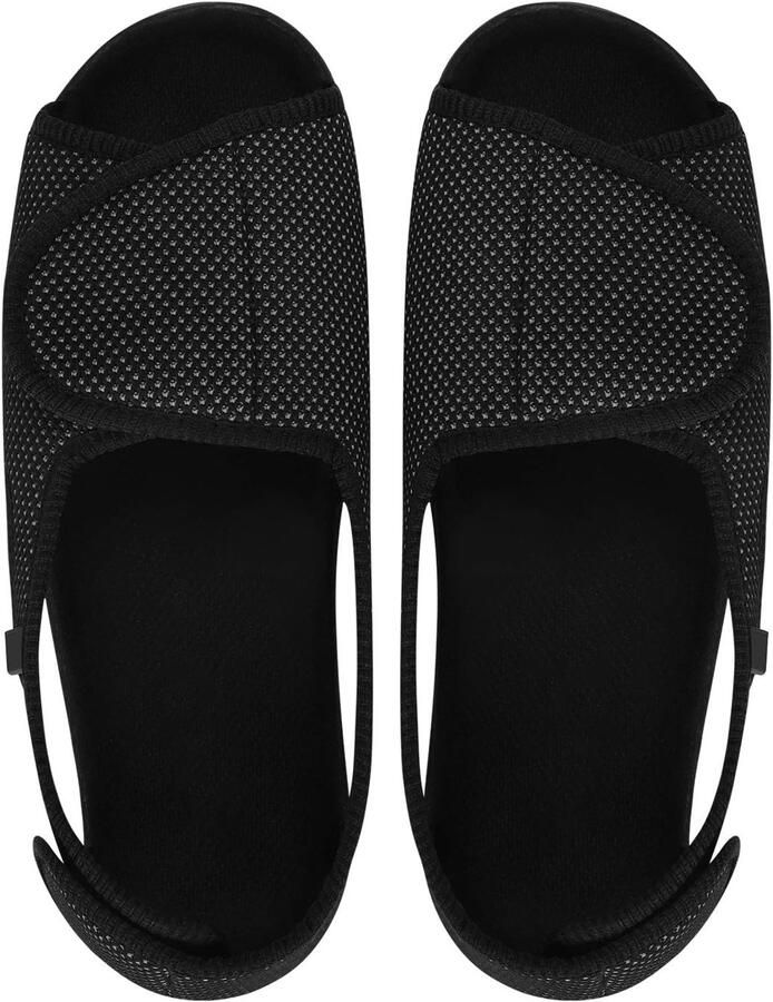 Dames Sandalen Extra Breed Klittenband Zacht Rubber Comfort