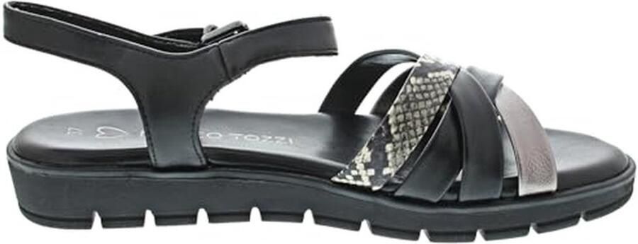 Dames Sandalen Flexibele zool Zwart - Foto 1