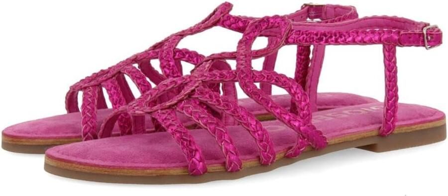 Dames Sandalen Fuchsia Leer