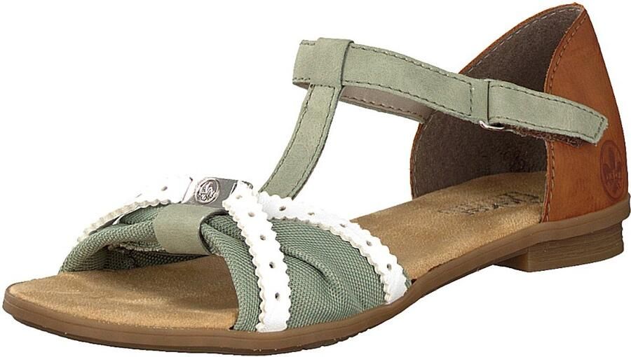 Dames Sandalen Groen Combi Comfortabele Slip-On Schoenen