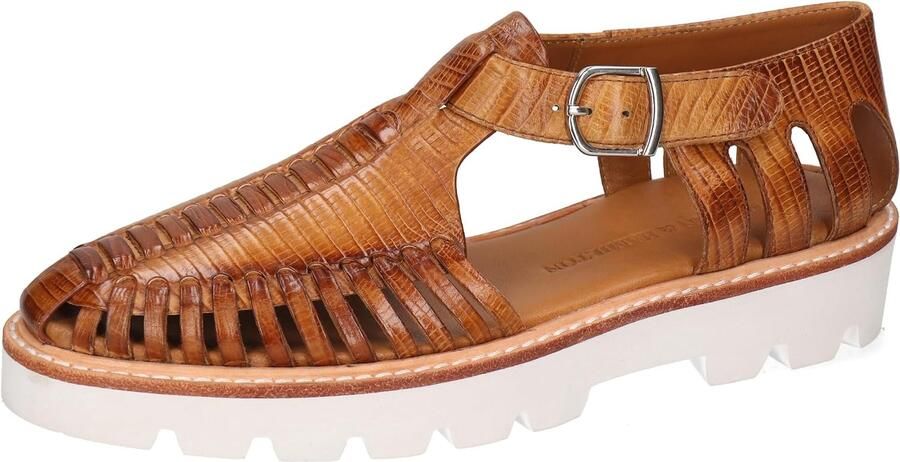 Dames Sandalen Leer Bruin Platform