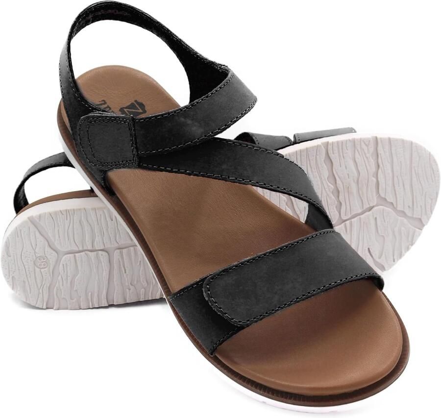 Dames Sandalen Leer Comfortabele Pasvorm Antislip Zool