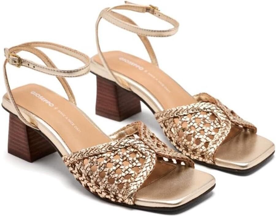 Dames Sandalen Leer Gevlochten Enkelband