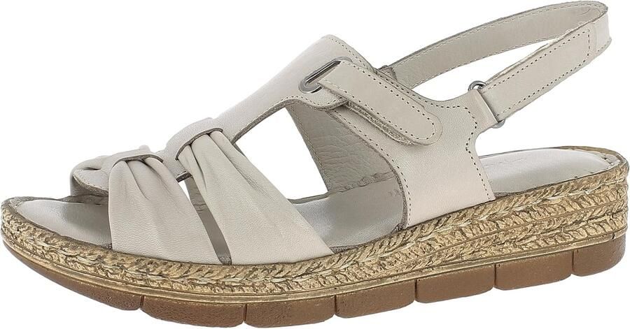Dames Sandalen Leer Zilver Grijs
