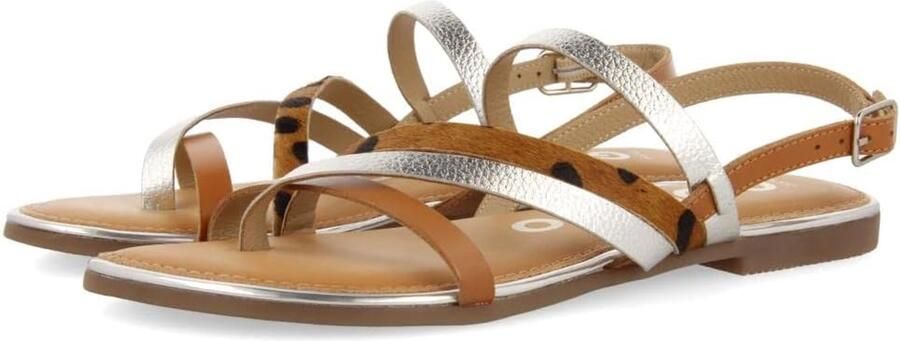 Dames Sandalen Leer Zilver