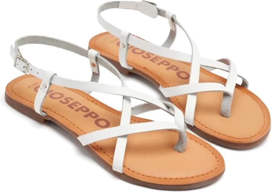 Dames Sandalen Leer Zilver Met Gesp