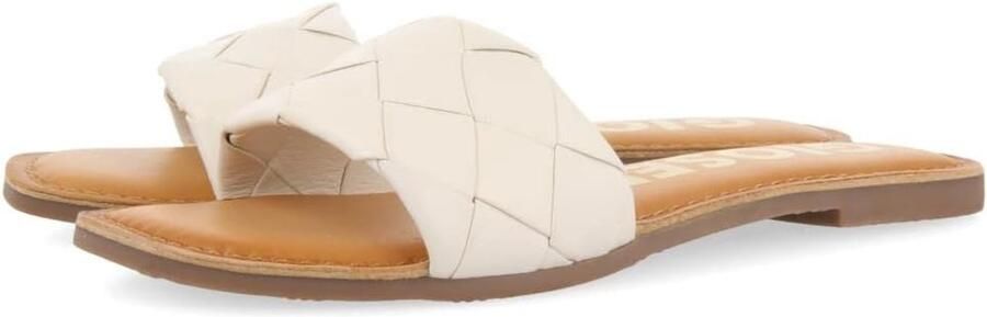 Dames Sandalen Leer Zwart Comfortabele Platte Schoenen