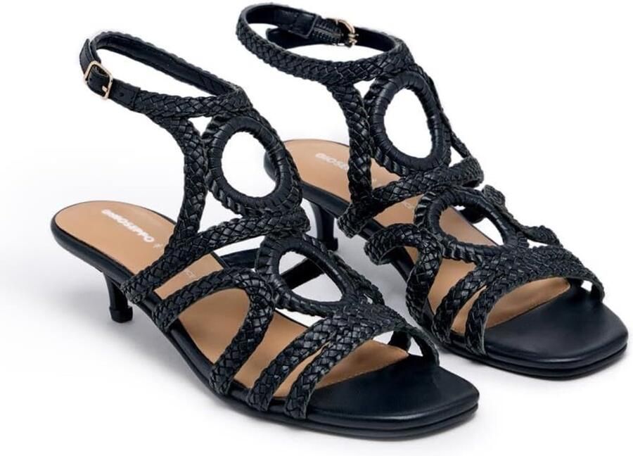 Dames Sandalen Leer Zwart