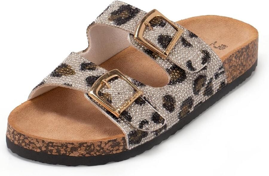 Dames sandalen luipaardprint zomer muiltjes met verstelbare gespen