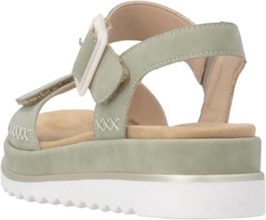 Dames Sandalen Groene Suède Met Verstelbare Sluiting - Foto 1