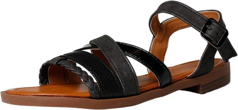 Dames Sandalen met Gevlochten Bandjes en Gesp