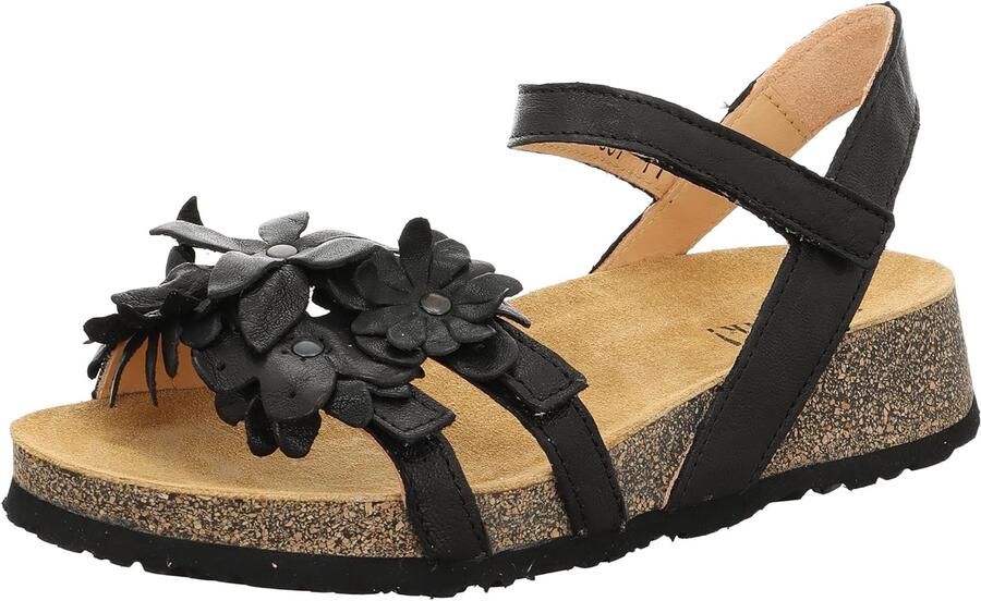 Think! Sandaaltjes KOAK DAMEN zomerschoen sandaal keilhak met klittenbandsluiting