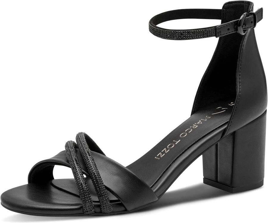 Marco Tozzi 2-28300-45 098 Zwarte Sandalen slingback pump met hak hielsandaal Vegan - Foto 2
