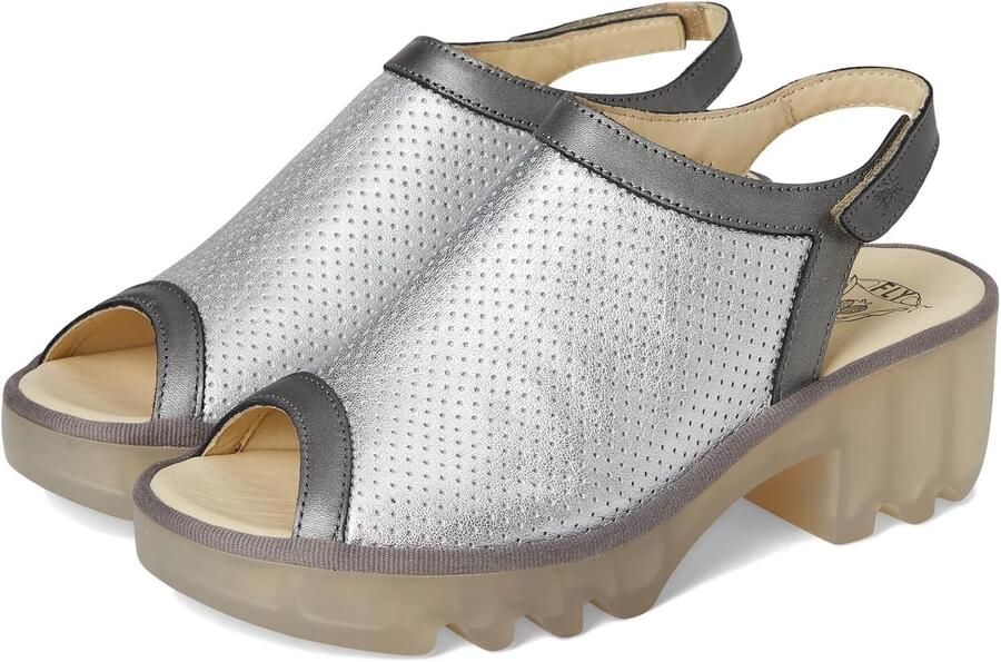 Fly London Dames Sandalen Teif577fly Leer Zilver
