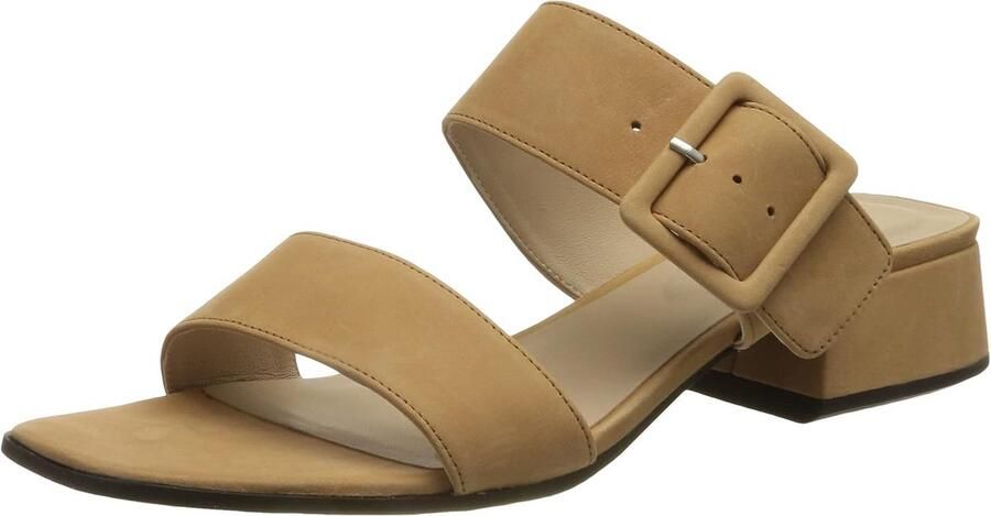 Dames Sandalen met Blokhak en Open Neus Comfortabele Leren Zomerschoenen