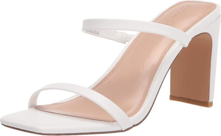Dames Sandalen met Blokhak en Twee Bandjes Wit