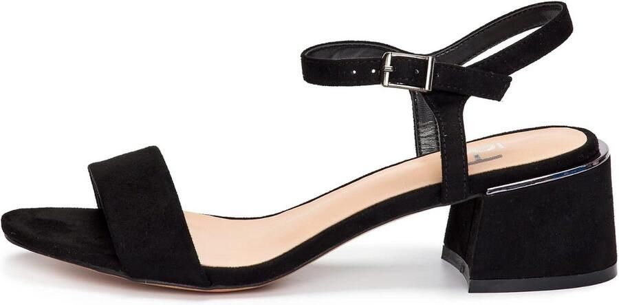 Dames Sandalen met Blokhak en Verstelbare Riem Zwart Groen Blauw