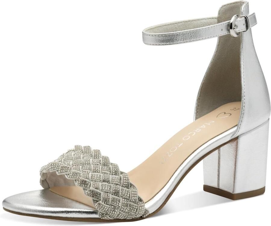 Dames Sandalen met Blokhak Zilver