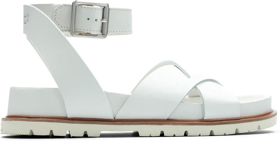 Dames Sandalen met Gesp Comfortabel Leer Wit