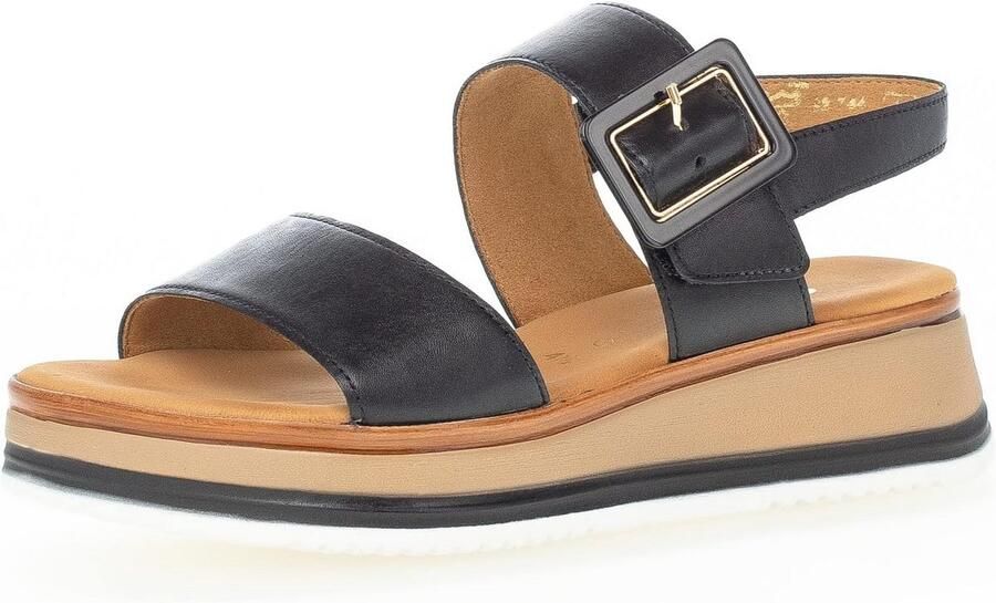 Dames Sandalen met Hak en Klittenband Extra Brede Pasvorm (G)