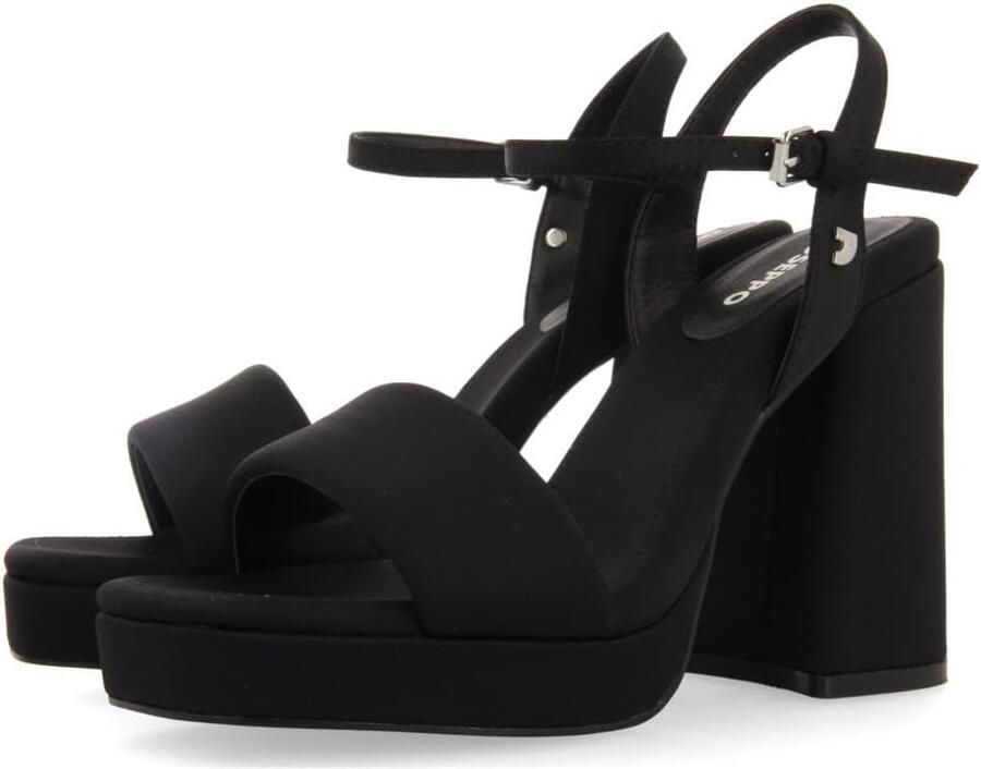 Dames Sandalen met Hoge Hak en Gesp Zwart
