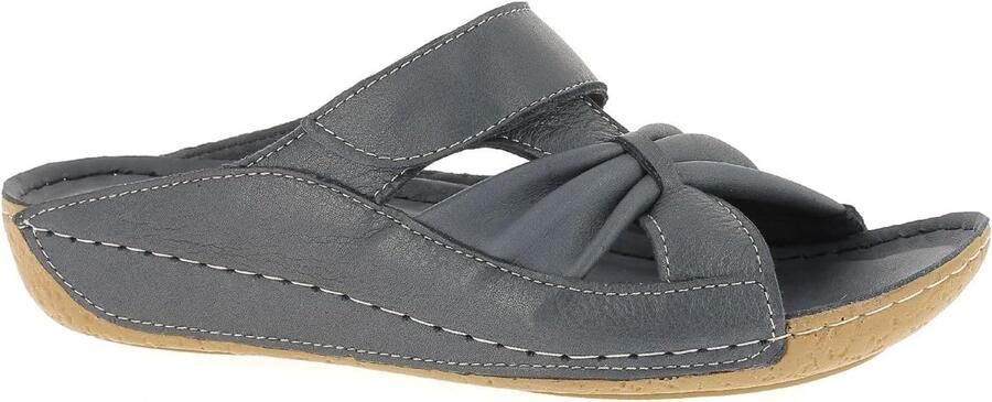 Dames Sandalen met Klittenband Zacht Leer & Comfortabel