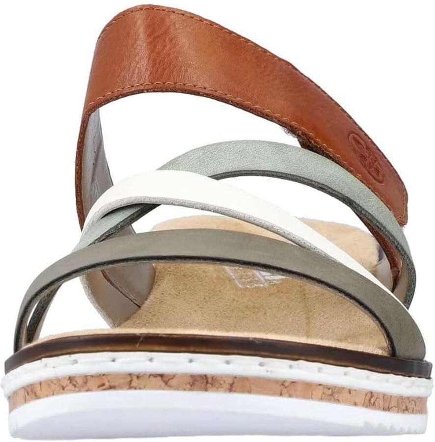 Dames sandalen met lage sleehak leer comfortabel ideaal voor zomerse dagen SnelShoppen