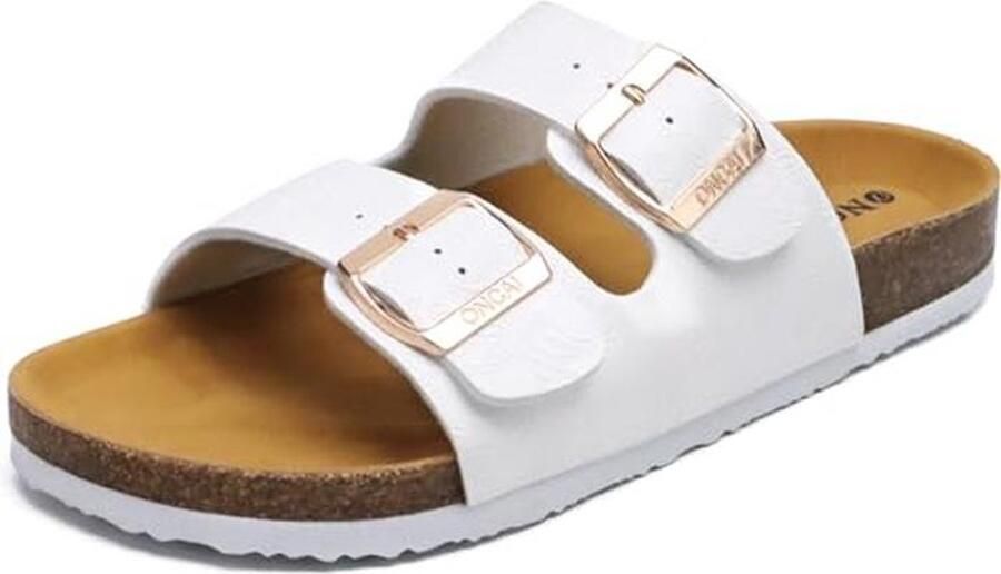 Dames Sandalen Met Open Teen en Kurk Voetbed