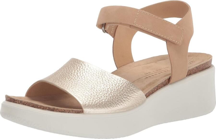 Dames Sandalen met Plateauzool en Verstelbare Bandjes Taupe