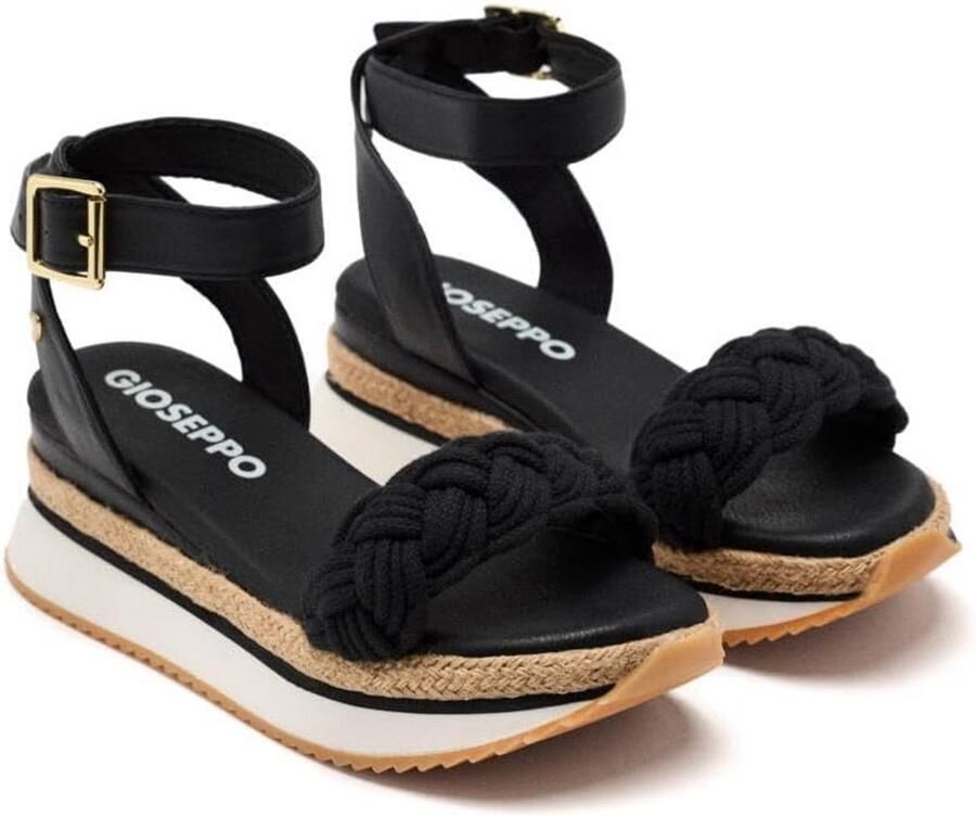 Dames Sandalen met Plateauzool en Vlechtwerk