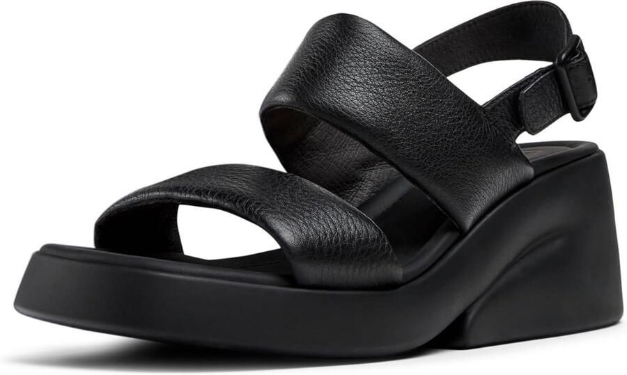 Dames sandalen met sleehak en dubbele bandjes