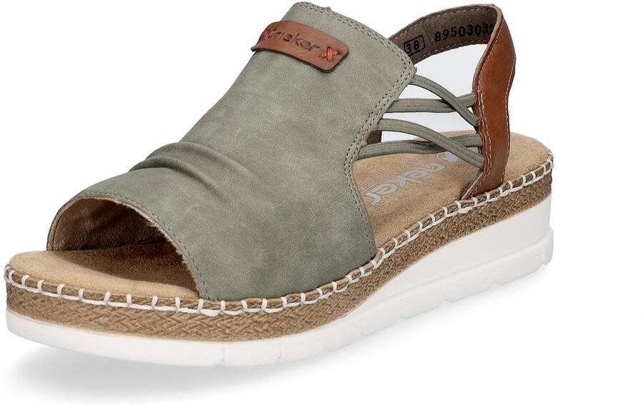 RRieker R-Rieker Sandalen Outdoorsandalen zomerschoen sandaal plateauhak met klittenbandsluitingen