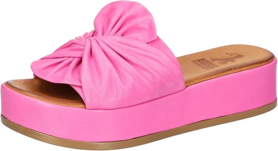 Dames Sandalen met Strik Leer Platform Hak
